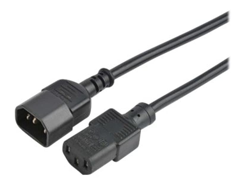 Prokord Forlængerkabel til strøm 3m Strøm IEC 60320 C14 Strøm IEC 60320 C13