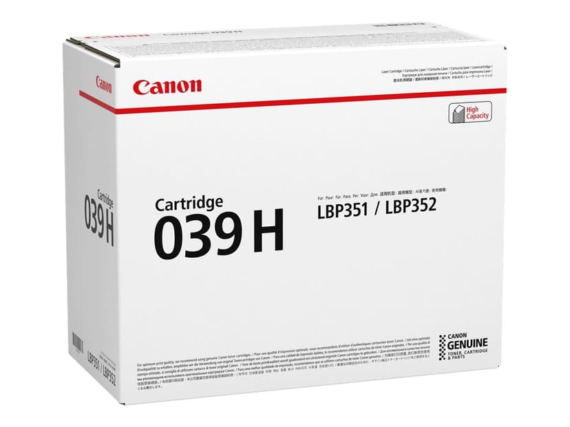 Canon Toner Zwart 039 H 25k - LBP351/LBP352