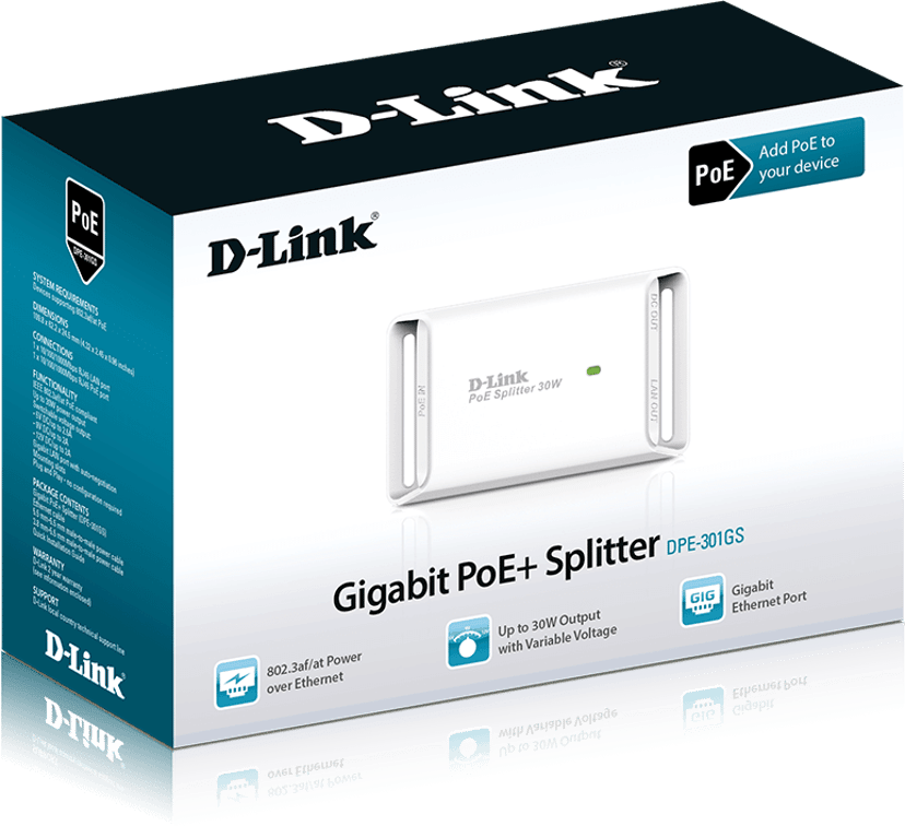 D-Link DPE-301GS 30W PoE splitter