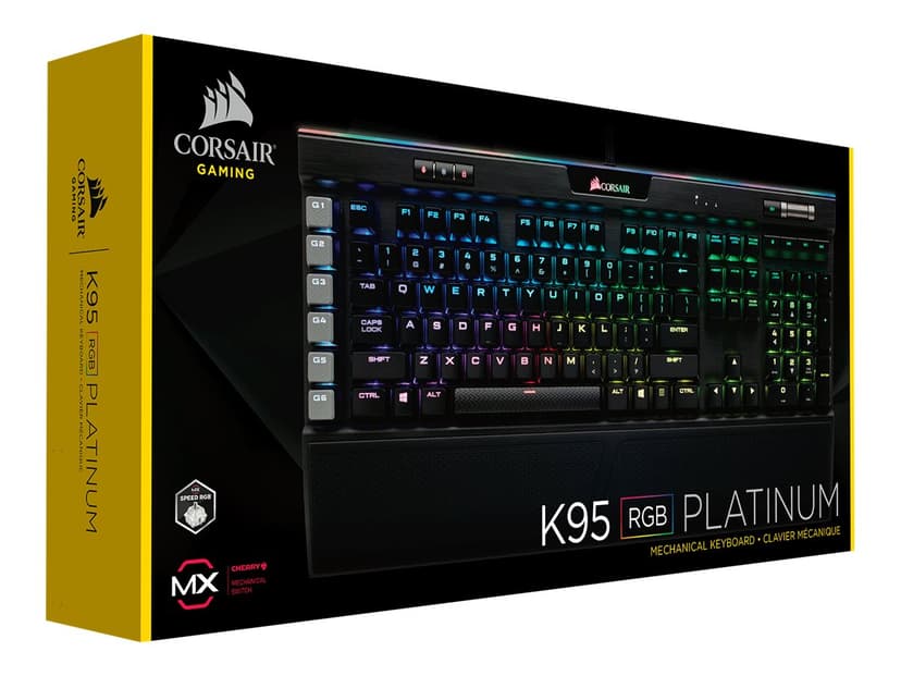 Corsair Gaming K95 RGB Platinum Kabling Nordisk Sort Tastatur