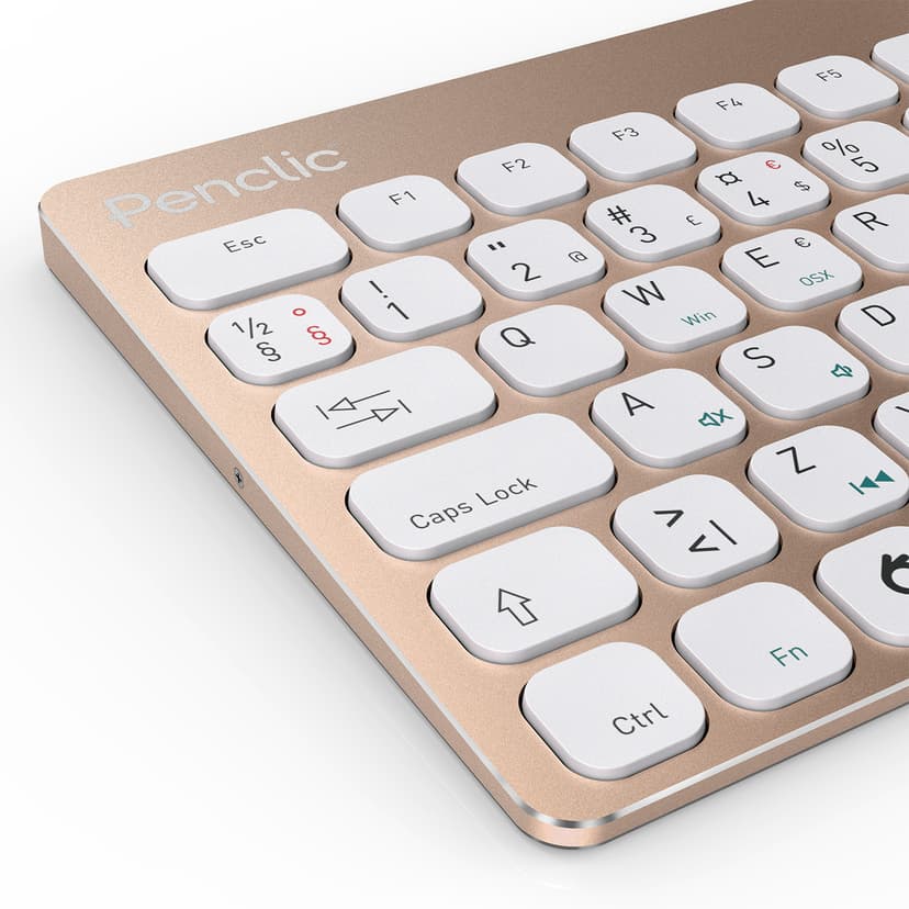 Penclic Mini Keyboard C3 Pro Kabelansluten Svenska/finska Guld Tangentbord