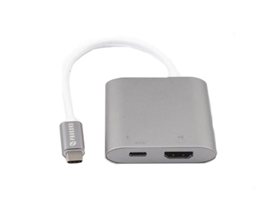 Prokord USB-C Adapter Premium HDMI 4K USB-C Hane HDMI, USB, USB-C Hona Silver