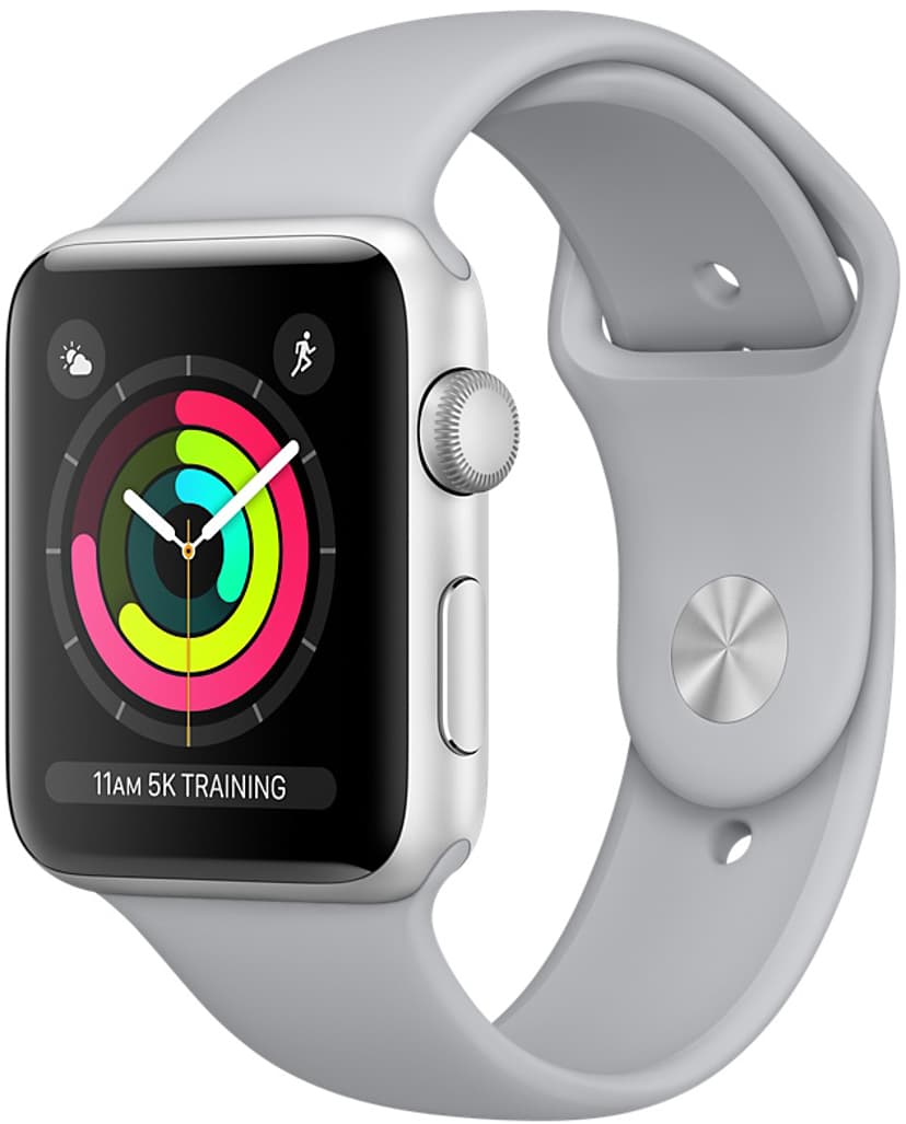 Apple Watch Series 3 GPS, 38mm Silver Aluminium Case with Fog Sport Band