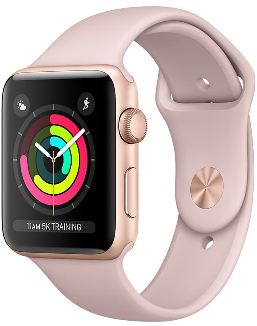 Apple Watch Series 3 GPS, 42mm Gold Aluminium Case with Pink Sand Sport Band