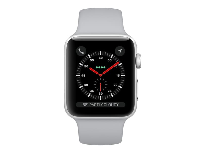 Apple Watch Series 3 GPS, 42mm Silver Aluminium Case with Grey Sport Band