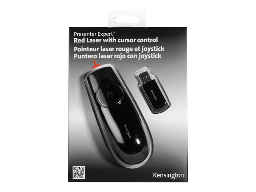 Kensington Presenter Expert Red Laser with Cursor Control Musta