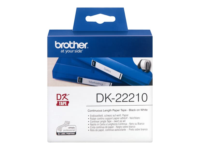 Brother Tape Paper 29mm X 30,48m Hvid