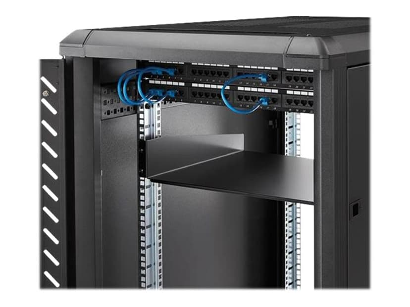 Startech Black Standard Universal Server Rack Cabinet Shelf 19" 20kg