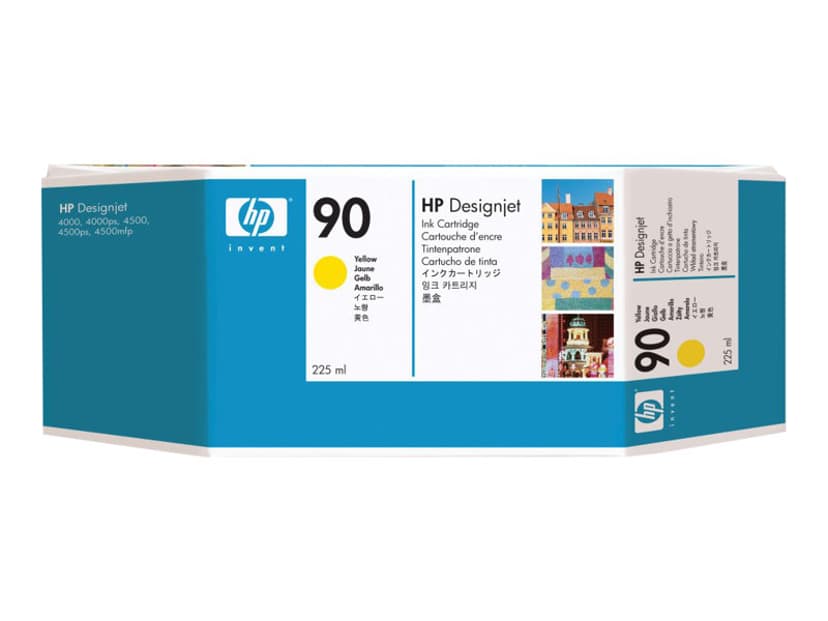 HP Muste Keltainen No.90 - DJ 4000 225 ML