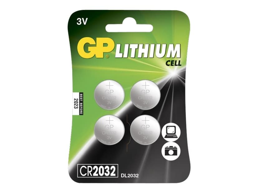 GP Knappcell Lithium CR2032 3V 4st