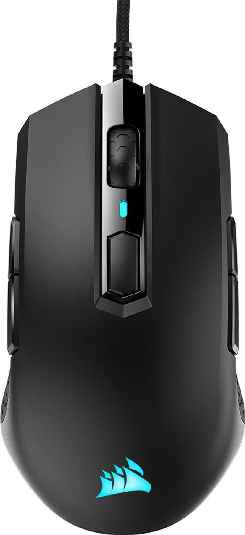 Corsair M55 RGB Pro Gaming Mouse Kabling 12,400dpi Mus Sort