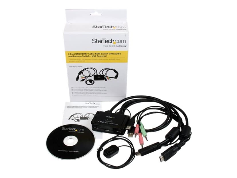 Startech 2 Port USB HDMI Cable KVM Switch w/ Audio and Remote Switch