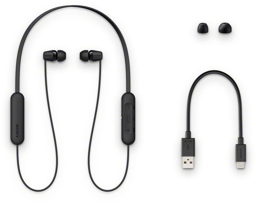 Sony WI-C200 Trådlösa hörlurar med mikrofon Svart