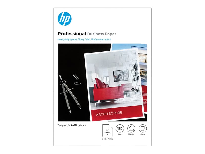 HP Papir Professional Glossy A4 200 g Laserjet 150 ark
