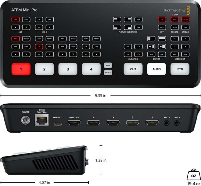Blackmagic Design Atem Mini Pro HDMI-Videomixer