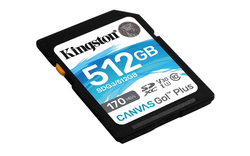 Kingston Canvas Go! Plus 512GB SDXC UHS-I minneskort