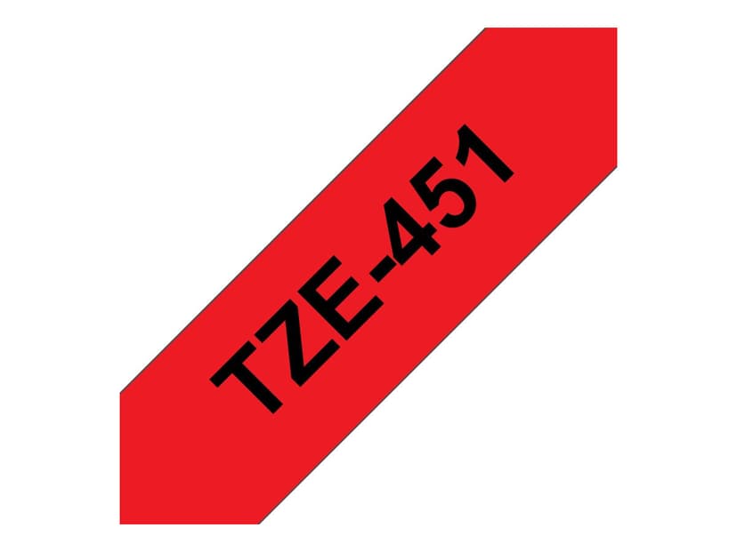 Brother Tape TZE-451 24mm Sort/Röd
