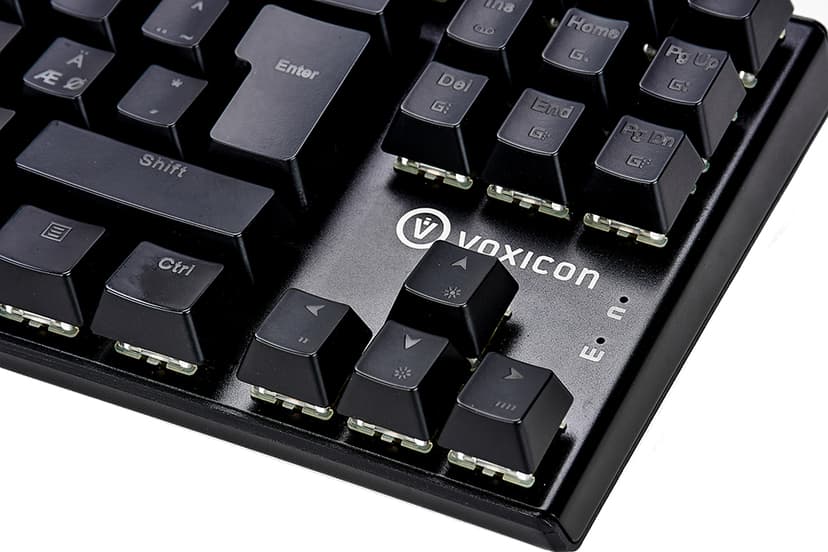 Voxicon Gaming Keyboard Gr8-10 RGB Kablet Nordisk Tastatur Svart