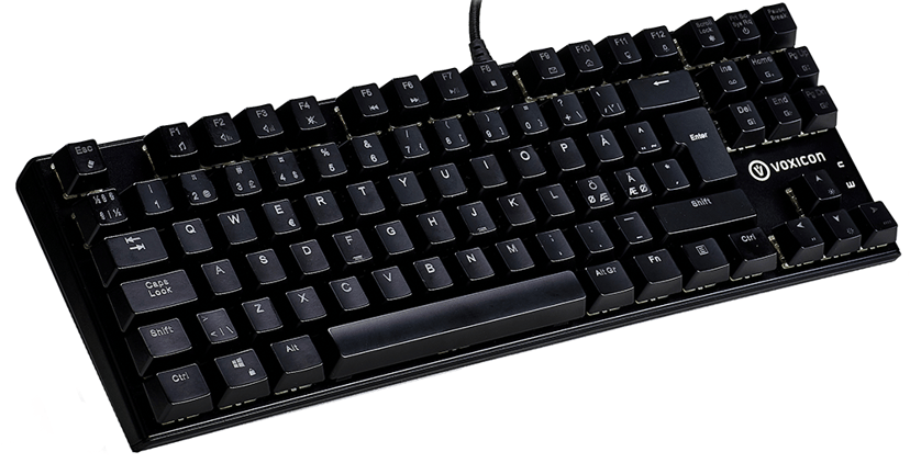 Voxicon Gaming Keyboard Gr8-10 RGB Kabelansluten Nordisk Svart Tangentbord