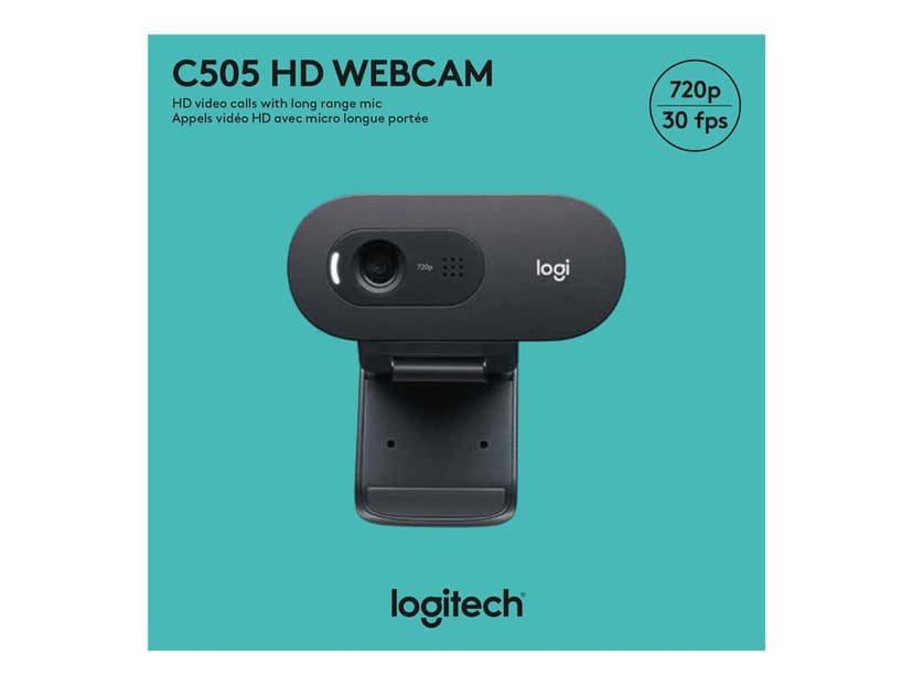 Logitech C505 HD Webbkamera Svart