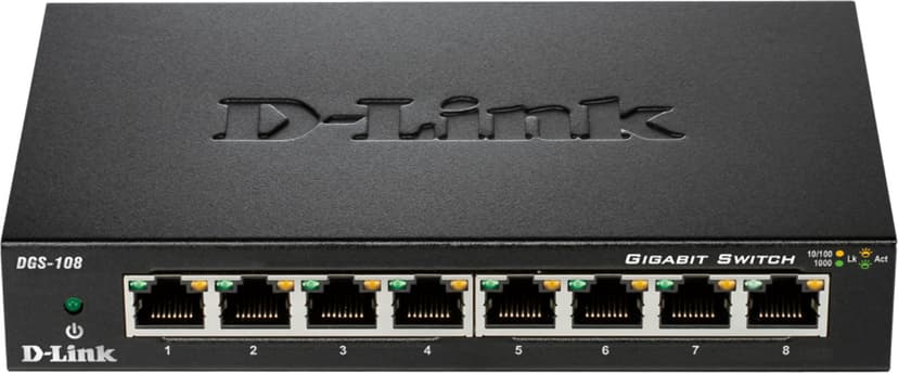 D-Link DGS-108 8-Port Gigabit Desktop Switch