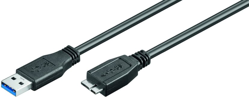 Microconnect USB-Kabel 1m 9-pins USB-type A Hann 10-stifts Micro-USB Type B Hann