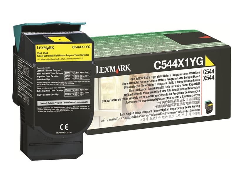 Lexmark Toner Gul 4k Return - C544/X544