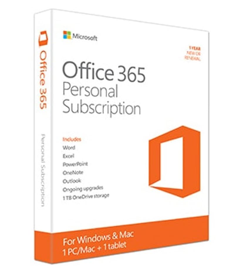 Microsoft Office 365 Personal 1yr Subscription Engelsk