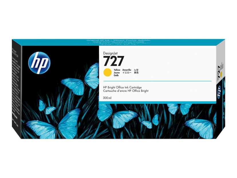 HP Muste Keltainen 727 300ml - DJ 1530