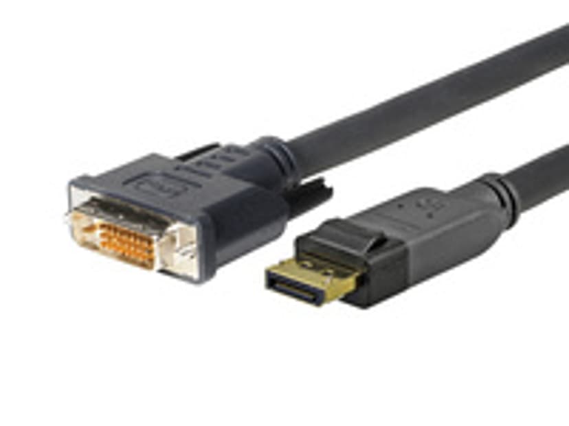 Vivolink Pro Displayport - DVI 24+1 2m 2m 20 pin DisplayPort Han 24+1 pin digital DVI Han