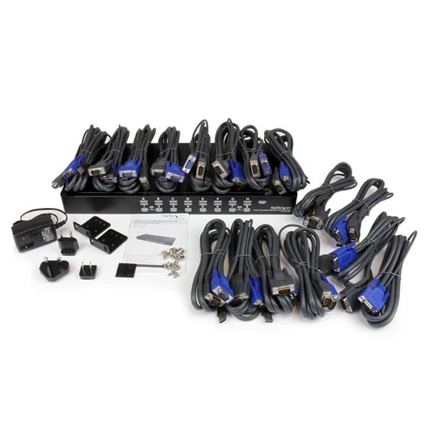 Startech 16 Port 1U RackMount USB KVM Switch Kit with OSD and Cables