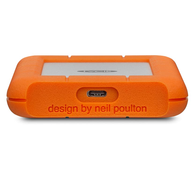 LaCie Rugged USB-C 2TB Orange, Sølv