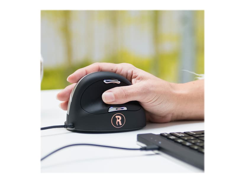 R-Go Tools R-Go HE Mouse Break Ergonomic mouse, Anti-RSI software, Medium (165-195mm), Right handed, wired 2,500dpi Met bekabeling Muis Zwart