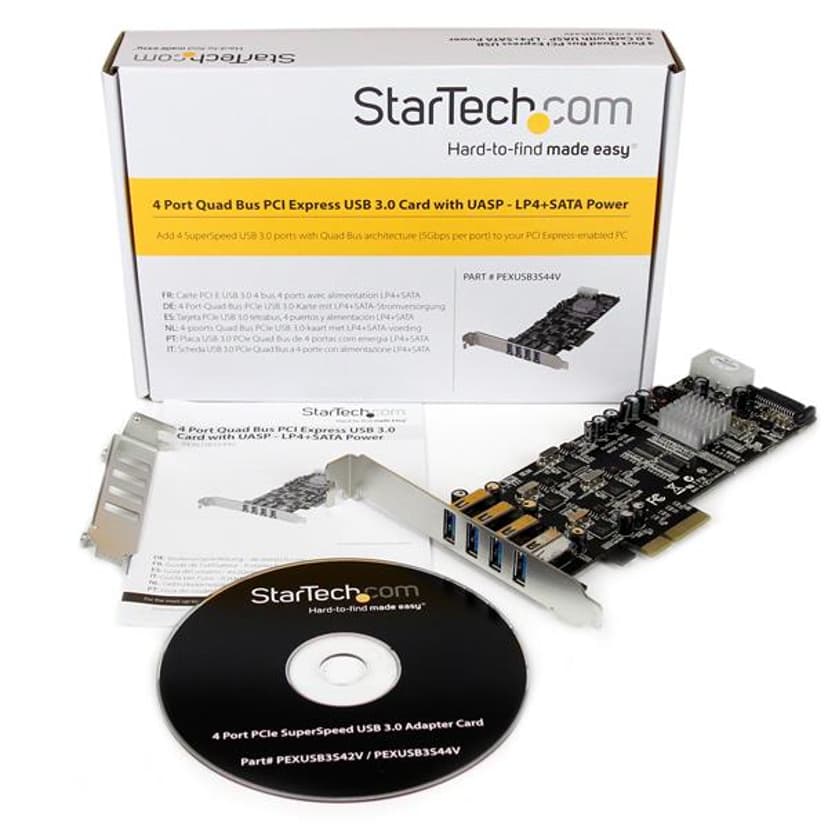 Startech 4 Port USB 3.0 PCI-E X4 SATA Power #Demo