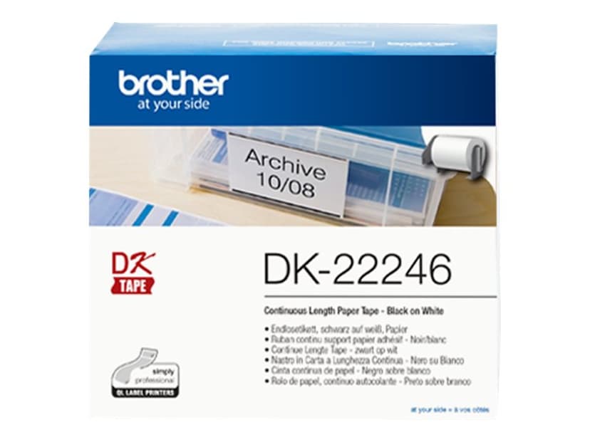 Brother Tape Papper DK-22246 103mm x 30.48m Vit