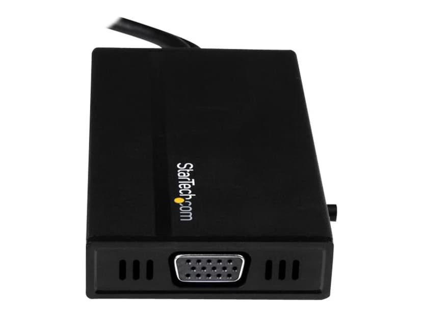 Startech Travel A/V Adapter: HDMI to DisplayPort VGA or DVI HDMI, USB Male DisplayPort, DVI-D Dual Link, VGA Female Zwart