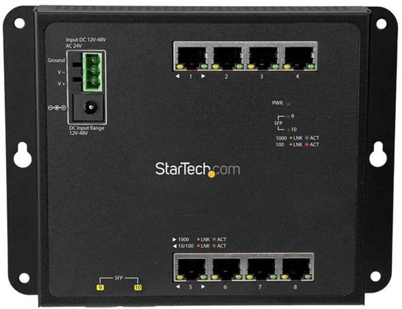 Startech 8 Port Gigabit Ethernet Switch with 2 Open SFP Slots