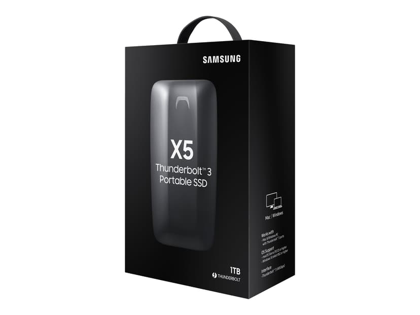 Samsung Portable SSD X5 1TB Grå, Röd