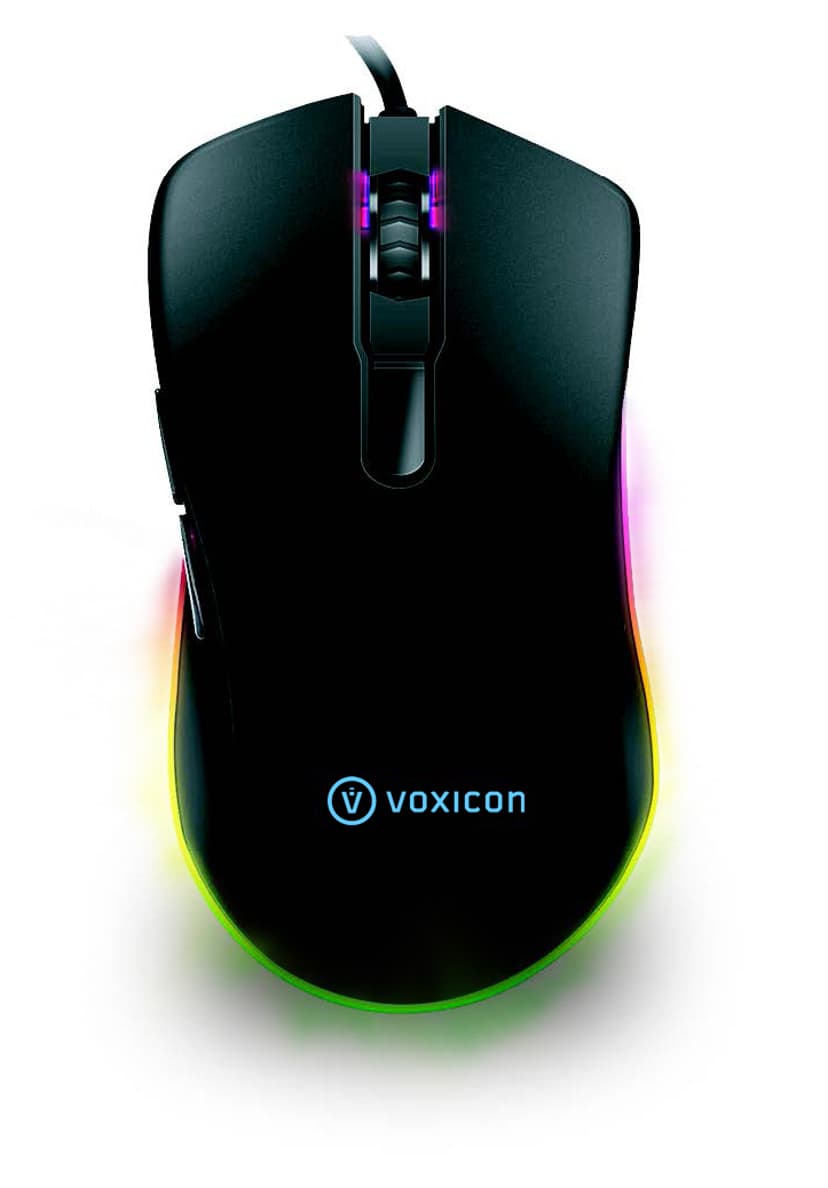 Voxicon Gaming RGB GR900 Kabling 12,000dpi Mus Sort