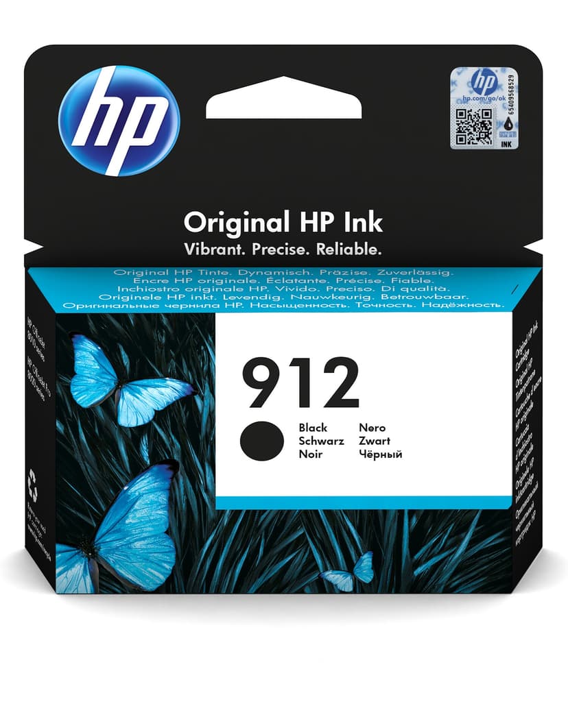 HP Blekk Svart 912 300 Pages - OfficeJet Pro 8022/8024/8025
