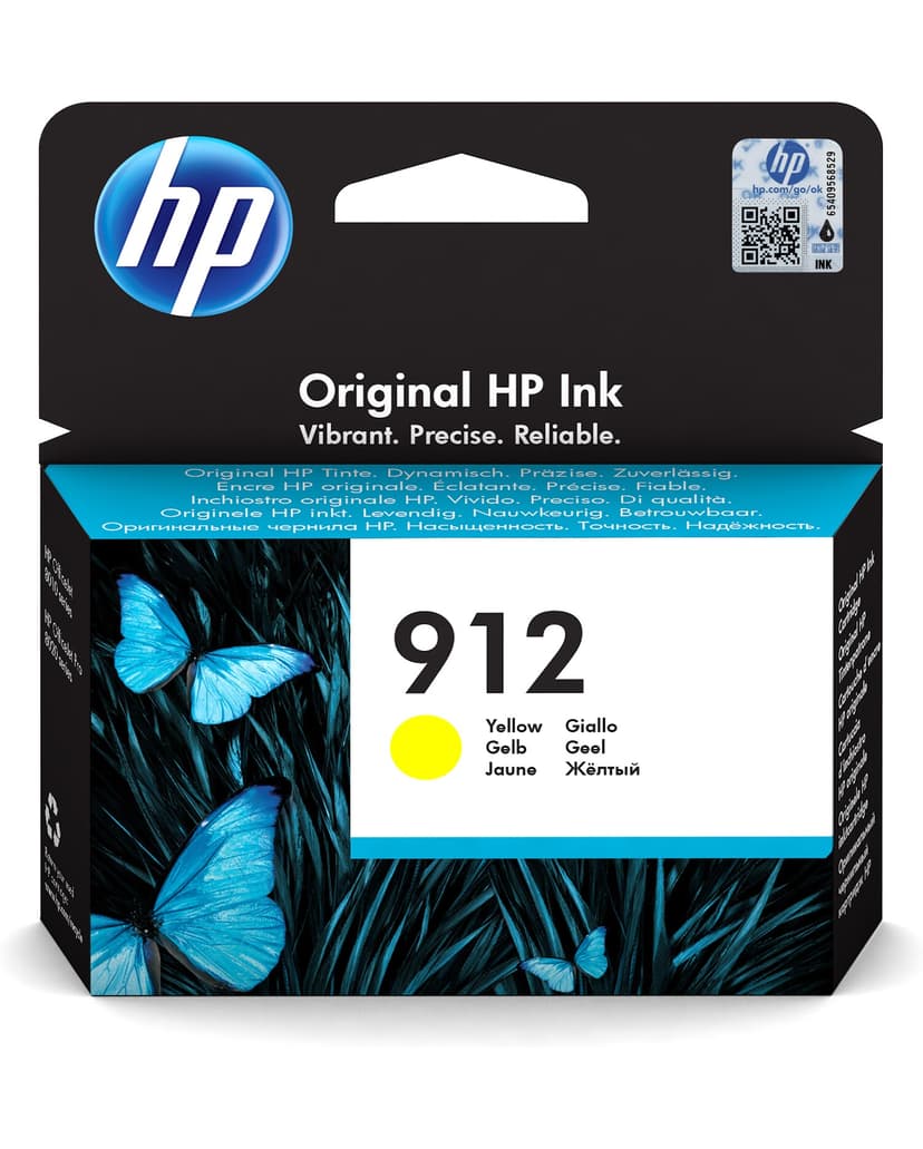HP Blekk Gul 912 300 Pages - OfficeJet Pro 8022/8024/8025