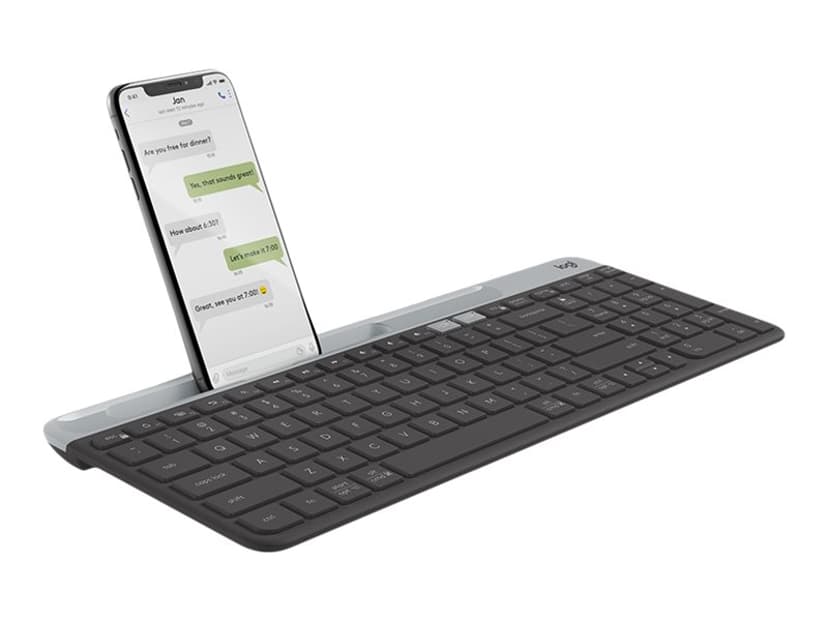 Logitech Slim Multi-Device K580 Trådløs Nordisk Grå Tastatur