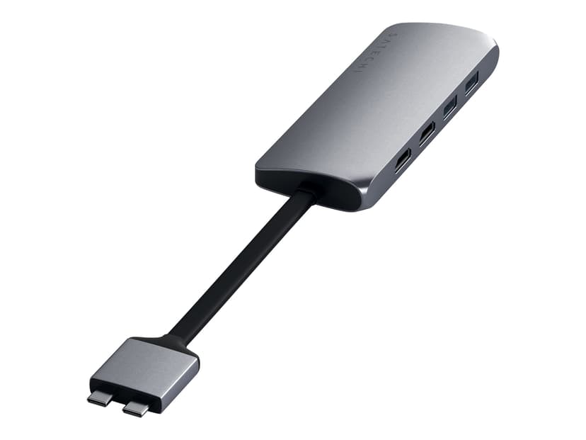 Satechi USB-C Multimedia Adapter Dual 4K - Space Grey USB-C Mini-dock