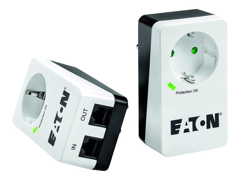 Eaton Protection Box 1 eluttag + 1 Tele 16A Extern 1st Vit