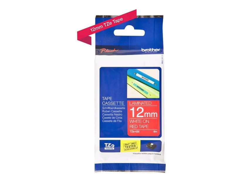 Brother Tape TZE-435 12mm White/Red