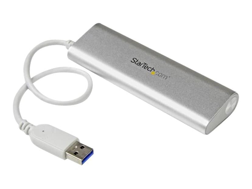 Startech 4 Poorts draagbare compacte USB 3.0 hub met geïntegreerde kabel USB Hub