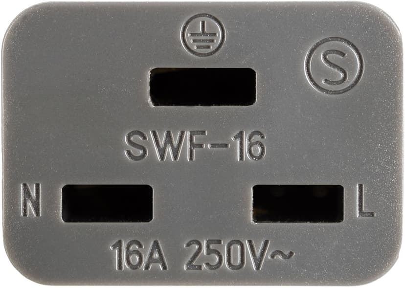 Jenving SUPRA LoRad 2.5 1m CEE 7/7 strøm Hann Strøm IEC 60320 C19 Hann