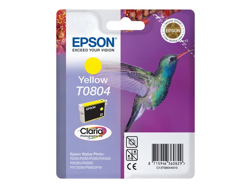 Epson Muste Keltainen T0804 - R265/360/RX560
