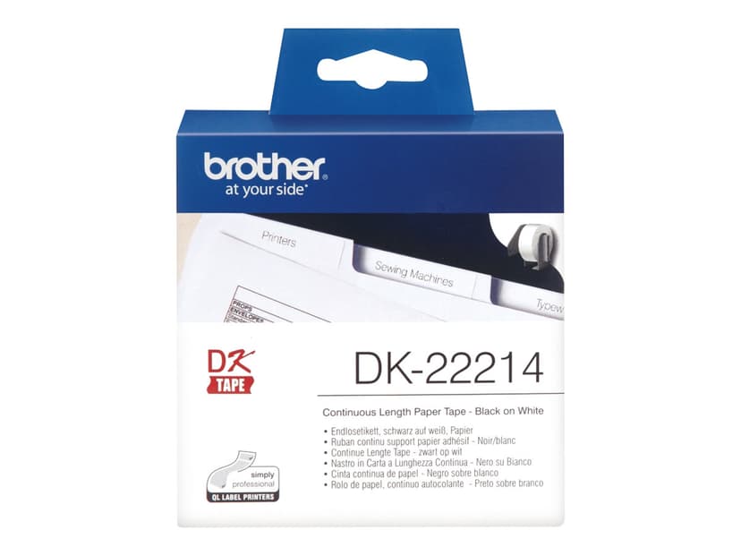 Brother Tape Paper 12mm X 30,48m Hvid