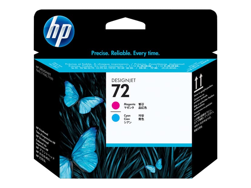HP Printerhoved No.72 Magenta & Cyan - T1100